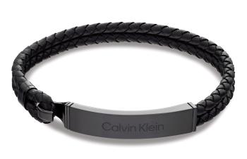 Calvin Klein Brățară stilată din piele pentru bărbați Iconic 35000406