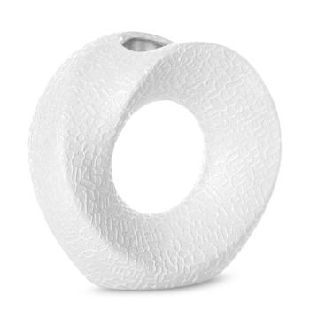 ArtFir Keramická váza RISO 05 | biela 19 x 7 x 18 cm