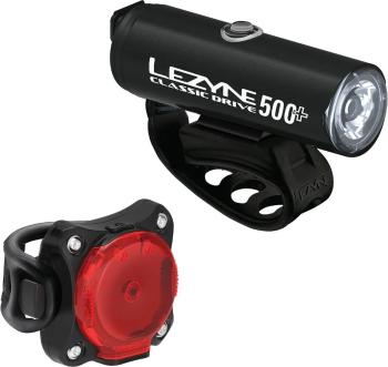 Lezyne Classic Drive 500+/Zecto Drive 200+ Pair Satin Black/Black Front 700 lm / Rear 200 lm Přední-Zadní Cyklistické světlo