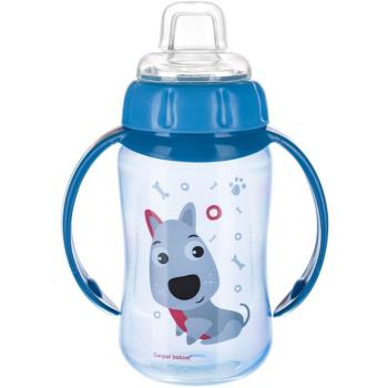 Canpol babies Cute Animals cană pentru antrenament cu mânere 6m+ Dog 320 ml