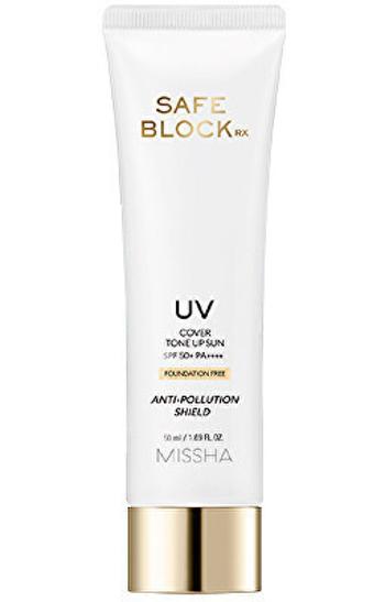 Missha Cremă solară tonifiantă SPF50+ Safe Block Rx (Cover Tone Up Sun) 50 ml