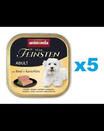 ANIMONDA Vom Feinsten Menue Hrana umeda cu vita si cartofi pentru caini adulti 5 x 150 g