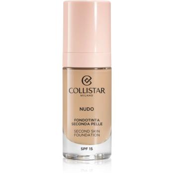 Collistar NUDO Second Skin Foundation SPF 15 makeup radiant cu hidratare cu efect de netezire culoare 2R Beige Rosato 30 ml