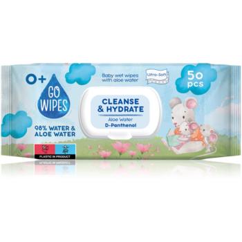 GoWipes Cleanse & Hydrate servetele delicate pentru copii pentru piele sensibila aloe vera 0+ 50 buc