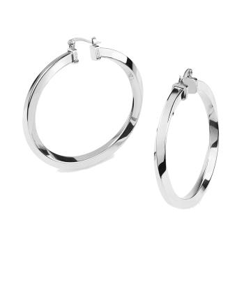 Guess Cercei cercuri eleganți din oțel Hoops Don`t Lie JUBE01484JWRH