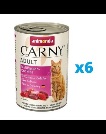 ANIMONDA Carny Adult set conserve pisici 6 x 400 g mix carne