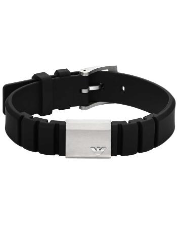 Emporio Armani Brățară neagră modernă pentru bărbați EGS3079040