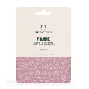 The Body Shop Mască de față peeling hidratantă pentru toate tipurile de piele Vitamina E (Quench Sheet Mask) 18 ml