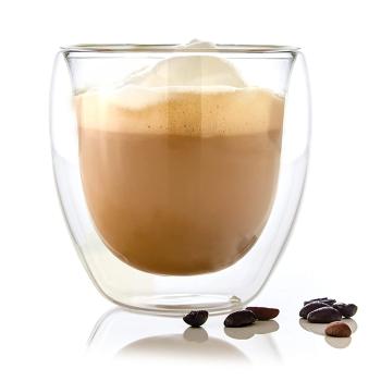 Bambuswald Pahar pentru cafea, 240 ml, lucrate manual, sticlă borosilicată