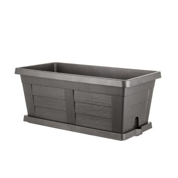 Jardinieră cu volum mare Bama Legno antracit, 60 x 30 x 25 cm, antracit, 60 cm