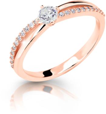 Cutie Jewellery Nežný trblietavý prsteň z ružového zlata Z6728–2837-10-X-4 54 mm