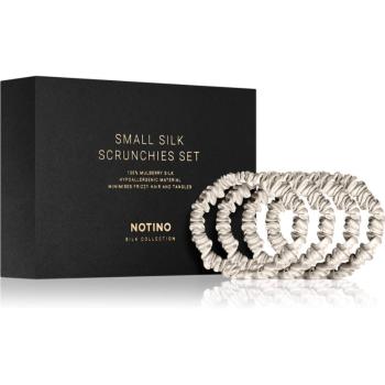 Notino Silk Collection Small Scrunchie Set set de elastice pentru păr din mătase culoare Cream