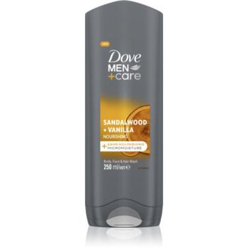 Dove Men+Care Sandalwood&Vanilla gel de duș 3 in 1 pentru bărbați 250 ml