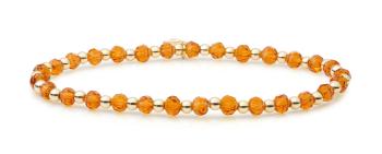 Sparkling Jewels Brățară de mărgele cu citrin SBG-GEM38-3MM-MIX