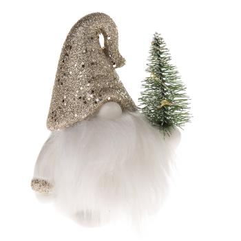 Porcelánový trpaslík s LED svetlom Giml, 8,5 x 11 x 7 cm