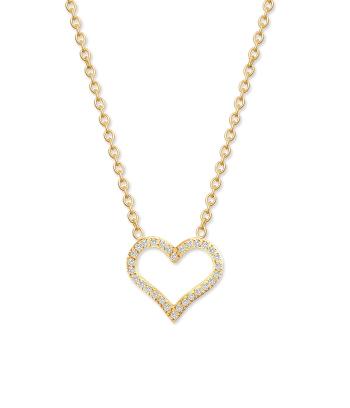 CRYSTalp Romanticcolier placat cu aur cu cristale Sparkling Heart 30449.EG