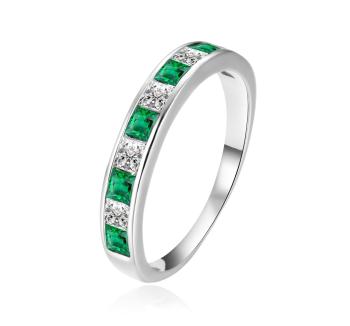 Agato Inel de lux din argint cu zircon AGT-R47GR 52 mm