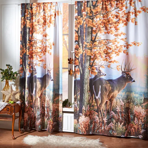 Perdea peisaj forestier