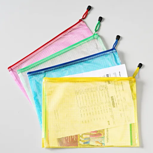 Dosare pentru documente cu fermoar, 4 buc