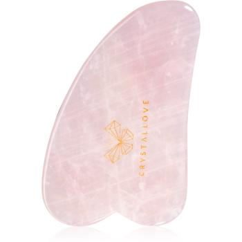 Crystallove Rose Quartz Gua Sha accesoriu de masaj 1 buc