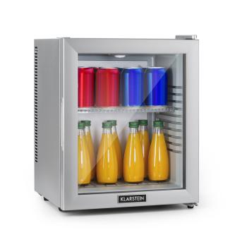 Klarstein Brooklyn 24, mini-frigider, cu uși din sticla, iluminare LED, rafturi