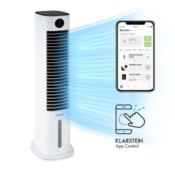 Klarstein Skytower Grand Smart, răcitor de aer, 80 W, 480 m³ / h, 8 litri, portabil