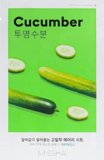 Missha Mască de față hidratantă cu extract de castravete Cucumber (Airy Fit Sheet Mask) 19 g