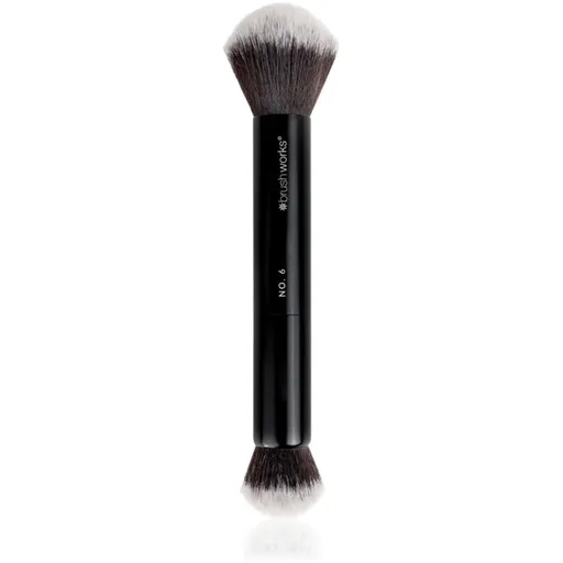 Brushworks Double Ended perie mică pentru aplicarea produselor lichide, cremoase sau pudră tip NO. 6 1 buc