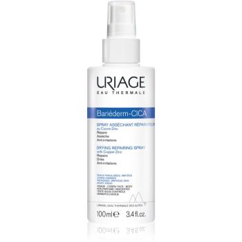 Uriage Bariéderm Drying Repairing Cica-Spray spray reparator cu conținut de cupru și zinc, cu efect de uscare 100 ml