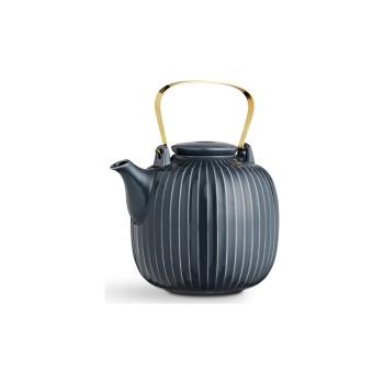 Hammershoi antracitszürke porcelán teáskanna, 1,2 l - Kähler Design