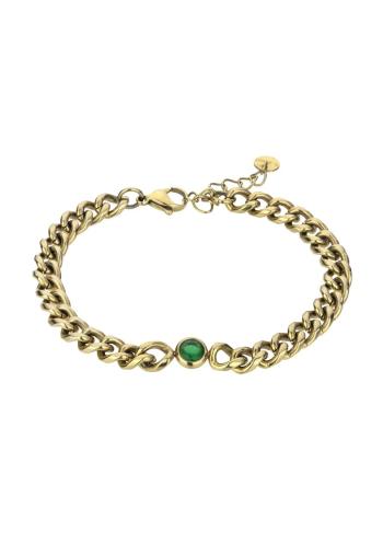 Marc Malone Brățară elegantă placată cu aur Kendall Green Bracelet MCB23080G