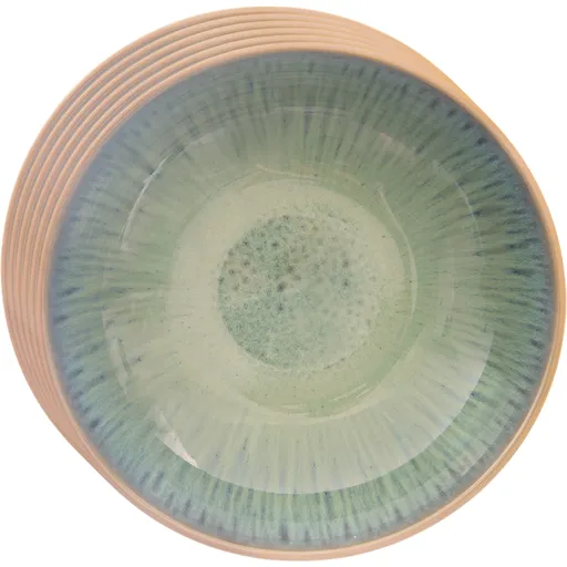 Orion Set de farfurii adânci din ceramică Glaze verde 20,5 cm, 6 bucăți, verde