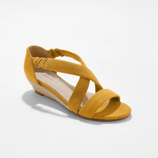 Sandale cu aspect de piele întoarsă