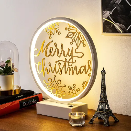 Lampa de masa, Opviq, 526SHD1143, Alb/Auriu