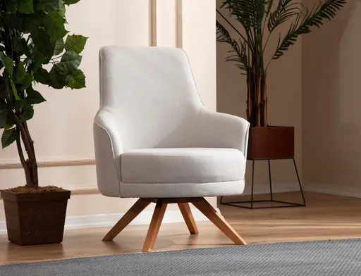 Fotoliu, Atelier del Sofa, 560ARE2914, Lemn de fag / PAL, Crem