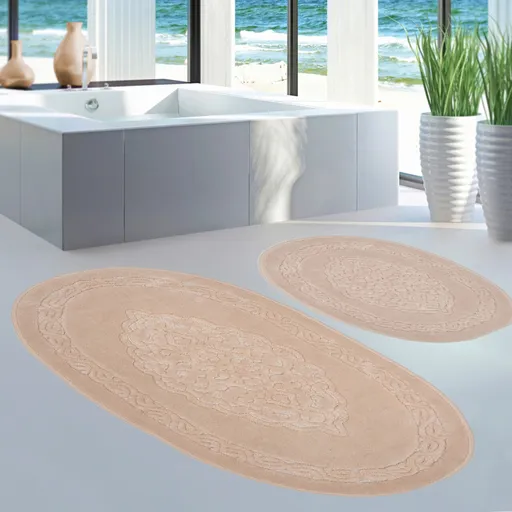 Set covorase de baie, L'essentiel Maison, Cottonkt 000222, Bej