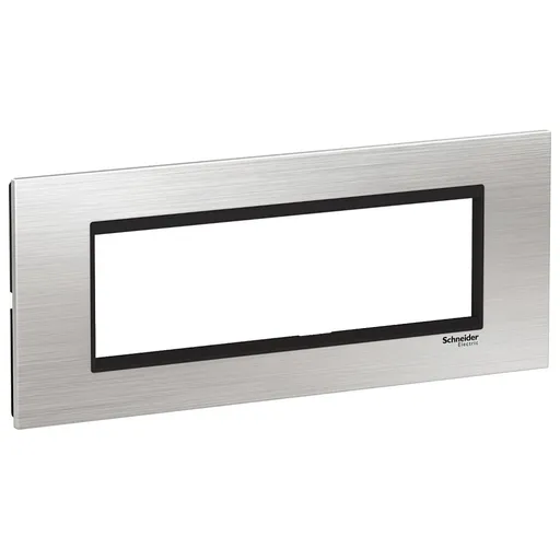 Rama inox 7 module Schneider Easy Styl LMR7667031, argintiu/negru