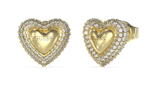 Guess Cercei romantici placați cu aur Inimioare Beloved JUBE05020JWYGT/U