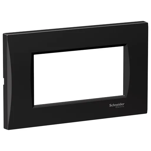 Rama curbata 4 module Schneider Easy Styl LMR7364005, negru metalic