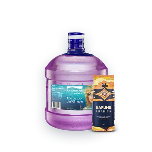 Pachet Refill (4 X 8l)  Cafea - 32 Litri Apă De Izvor + 500 Grame Cafea Boabe Kafune Arabica