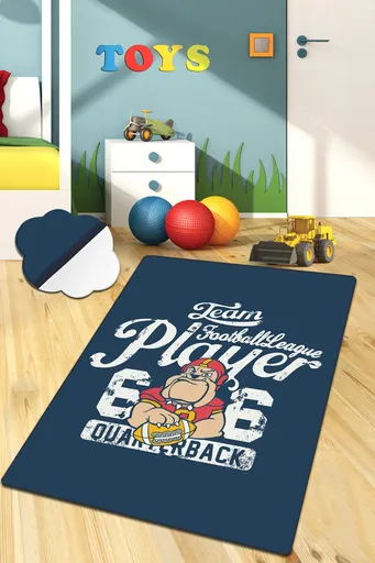 Covor, Football Team, 80x120 cm, Poliester, Multicolor