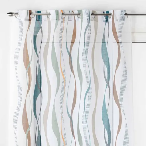 Perdea cu imprimeu cu valuri multicolore