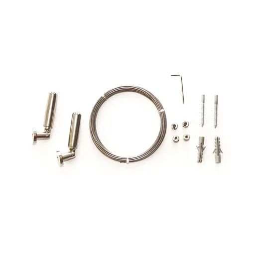 Set cablu cu întinzătoare Race, argintiu, 5 m