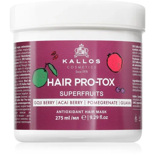 Kallos Hair Pro-Tox Superfruits masca pentru regenerare pentru par obosit fara stralucire 275 ml