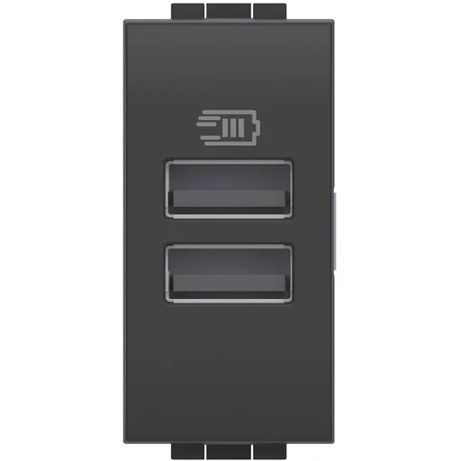 Incarcator usb 1 modul 2 usb tip A+A Bticino Living Light L4191AA, antracit