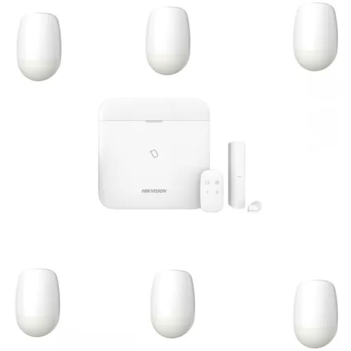 Kit de alarma wireless AX PRO Middle Level Hikvision 3/4G, SMS, Voice Call, dual SIM si 6 detectori de miscare WiFi