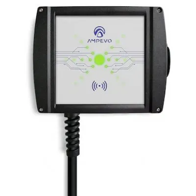 Statie incarcare masini electrice, 7.4 kW, monofazata, outlet Type 2, curent setabil 8-32 A, aplicatie mobila, RFID Ampevo AMP107T2GO-CP + RFID
