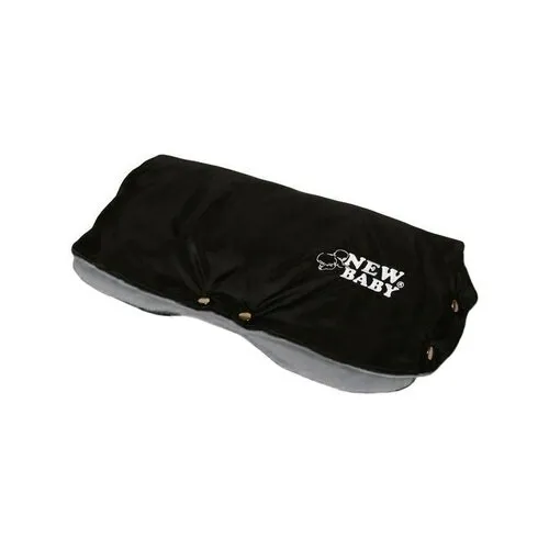 Manșon din fleece pentru cărucior New Baby, negru- gri