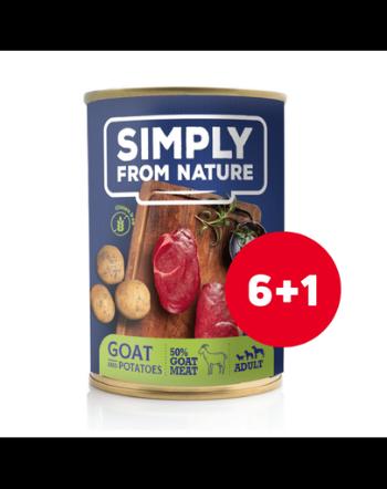 SIMPLY FROM NATURE hrana umeda pentru caini 6 x 400 g + 1 GRATIS capra si cartofi