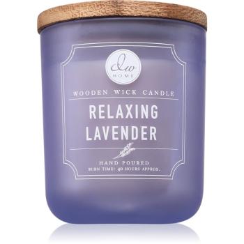 DW Home Signature Relaxing Lavender lumânare parfumată cu fitil din lemn 340 g